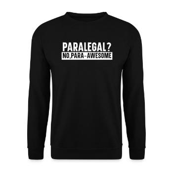 Assistante juridique Profession d’étudiante en droit Parajuriste - Sweat-shirt Unisexe - noir - Devant - Alina (178cm) & Michal (187cm)