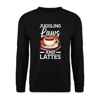 Assistante juridique Profession d’étudiante en droit Parajuriste - Sweat-shirt Unisexe - noir - Devant - Alina (178cm) & Michal (187cm)