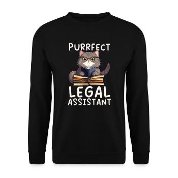 Assistante juridique Profession d’étudiante en droit Parajuriste - Sweat-shirt Unisexe - noir - Devant - Alina (178cm) & Michal (187cm)