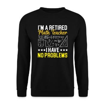 Retired Math Teacher Mathematics Retirement - Unisex Sweatshirt - black - Front - Alina (178cm) & Michal (187cm)