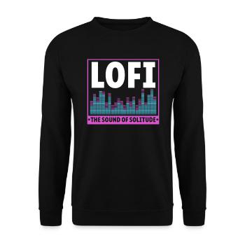 Lofi Music Lover Low Fidelity Japanese Aesthetic - Unisex Sweatshirt - black - Front - Alina (178cm) & Michal (187cm)
