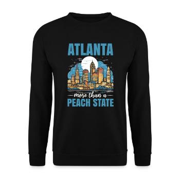 Atlanta City, Georgia, USA, Amerika, Vereinigte Staaten - Unisex Pullover - Schwarz - Vorne - Alina (178cm) & Michal (187cm)