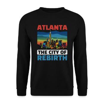 Atlanta City, Georgia, USA, Amerika, Vereinigte Staaten - Unisex Pullover - Schwarz - Vorne - Alina (178cm) & Michal (187cm)