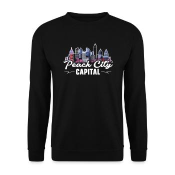 Atlanta City, Georgia, USA, Amerika, Vereinigte Staaten - Unisex Pullover - Schwarz - Vorne - Alina (178cm) & Michal (187cm)