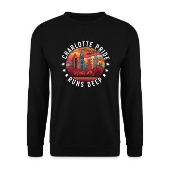 Charlotte North Carolina USA America United States - Unisex Sweatshirt - black - Front - Alina (178cm) & Michal (187cm)