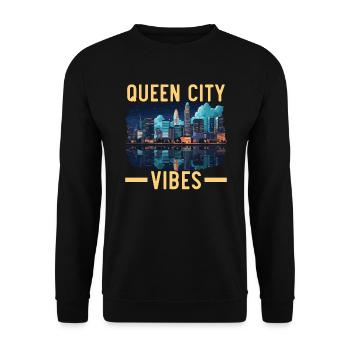 Charlotte North Carolina USA America United States - Unisex Sweatshirt - black - Front - Alina (178cm) & Michal (187cm)