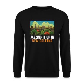 La Nouvelle-Orléans, Louisiane, États-Unis, États-Unis - Sweat-shirt Unisexe - noir - Devant - Alina (178cm) & Michal (187cm)