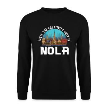 La Nouvelle-Orléans, Louisiane, États-Unis, États-Unis - Sweat-shirt Unisexe - noir - Devant - Alina (178cm) & Michal (187cm)