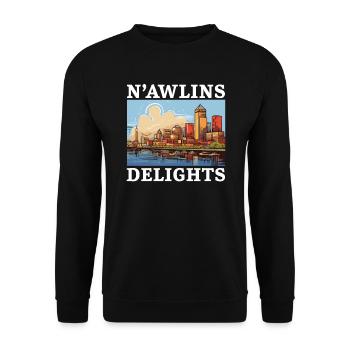 La Nouvelle-Orléans, Louisiane, États-Unis, États-Unis - Sweat-shirt Unisexe - noir - Devant - Alina (178cm) & Michal (187cm)