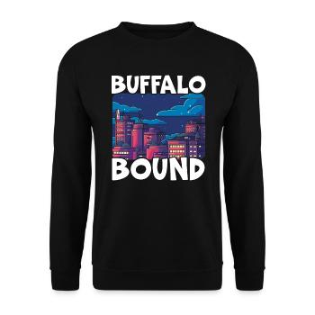 Buffalo City, New York, États-Unis, États-Unis, États-Unis - Sweat-shirt Unisexe - noir - Devant - Alina (178cm) & Michal (187cm)