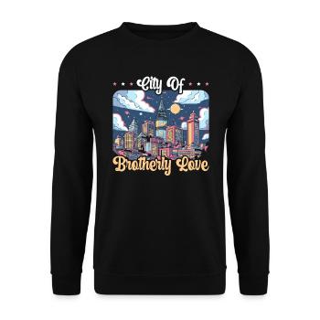 Philadelphia City, Pennsylvania, Vereinigte Staaten - Unisex Pullover - Schwarz - Vorne - Alina (178cm) & Michal (187cm)