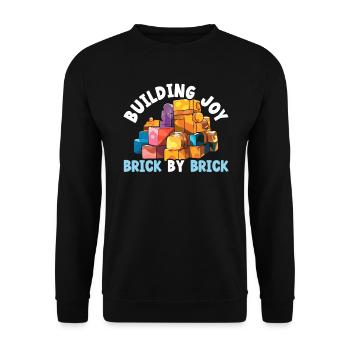 Master Builder Bricks Blocks Play Building Blocks - Unisex Sweatshirt - black - Front - Alina (178cm) & Michal (187cm)