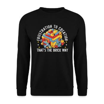 Master Builder Bricks Blocks Play Building Blocks - Unisex Sweatshirt - black - Front - Alina (178cm) & Michal (187cm)