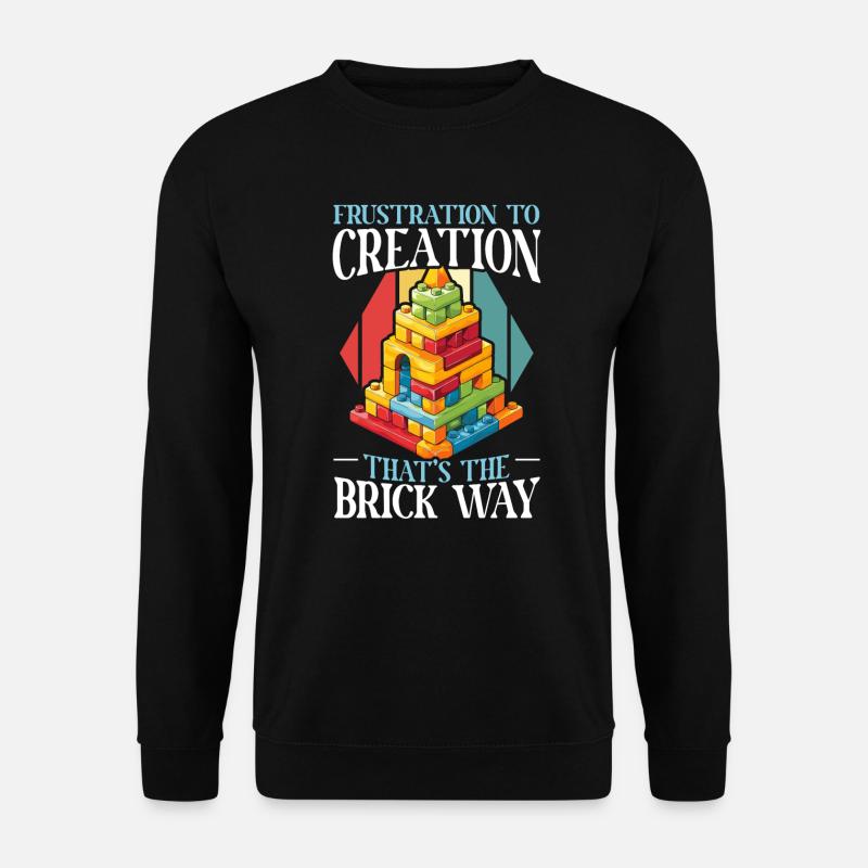 Maître constructeur Briques Blocs Jouer Blocs De Construction - Sweat-shirt Unisexe - noir