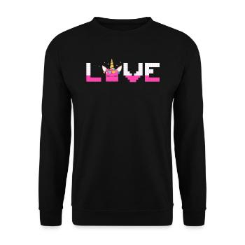 Master Builder Bricks Blocks Play Building Blocks - Unisex Sweatshirt - black - Front - Alina (178cm) & Michal (187cm)