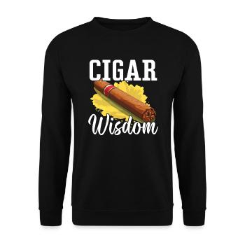 Zigarrenrauchen Tabakrauchen Zigarettenraucher Zigarre - Unisex Pullover - Schwarz - Vorne - Alina (178cm) & Michal (187cm)