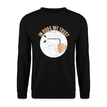 Dowsing Divining Water Witching Dowser - Unisex Sweatshirt - black - Front - Alina (178cm) & Michal (187cm)