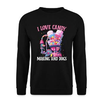 Candy Making Candy Maker Candymaking I Love Candy - Unisex Sweatshirt - black - Front - Alina (178cm) & Michal (187cm)