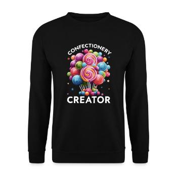 Candy Making Candy Maker Candymaking I Love Candy - Unisex Sweatshirt - black - Front - Alina (178cm) & Michal (187cm)