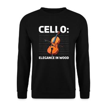 Cellist, Musikinstrument, Musiker, Cellist - Unisex Pullover - Schwarz - Vorne - Alina (178cm) & Michal (187cm)