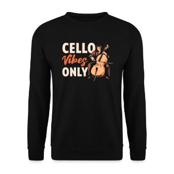 Cellist Musikinstrument Musiker Cellist - Unisex Pullover - Schwarz - Vorne - Alina (178cm) & Michal (187cm)