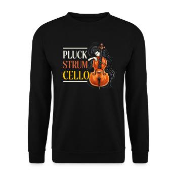 Cello Player Musical Instrument Musician Cellist - Unisex Sweatshirt - black - Front - Alina (178cm) & Michal (187cm)