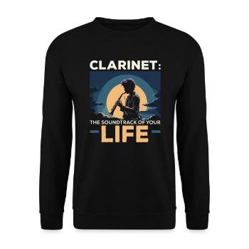 Clarinettes Instrument de musique Musicien Clarinettiste - Sweat-shirt Unisexe - noir - Devant - Alina (178cm) & Michal (187cm)