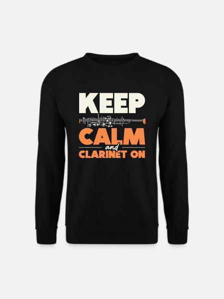 Klarinetten Musikinstrument Musiker Klarinettist - Unisex Pullover - Schwarz