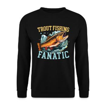 Speckled Trout Fish Fisher Fisherman Fishing - Unisex Sweatshirt - black - Front - Alina (178cm) & Michal (187cm)