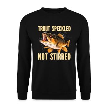 Speckled Trout Fish Fisher Fisherman Fishing - Unisex Sweatshirt - black - Front - Alina (178cm) & Michal (187cm)