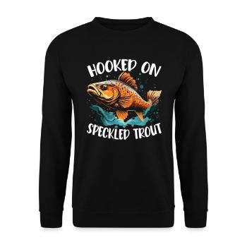 Speckled Trout Fish Fisher Fisherman Fishing - Unisex Sweatshirt - black - Front - Alina (178cm) & Michal (187cm)