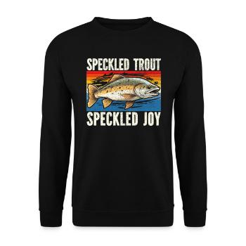 Speckled Trout Fish Fisher Fisherman Fishing - Unisex Sweatshirt - black - Front - Alina (178cm) & Michal (187cm)