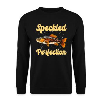 Speckled Trout Fish Fisher Fisherman Fishing - Unisex Sweatshirt - black - Front - Alina (178cm) & Michal (187cm)