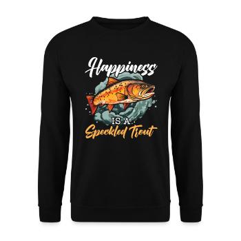 Speckled Trout Fish Fisher Fisherman Fishing - Unisex Sweatshirt - black - Front - Alina (178cm) & Michal (187cm)
