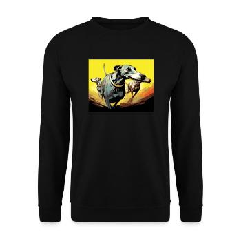Greyhound Racing Dog Race Greyhound Race Propriétaire de lévrier - Sweat-shirt Unisexe - noir - Devant - Alina (178cm) & Michal (187cm)