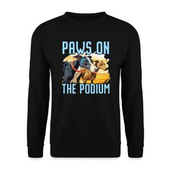 Greyhound Racing Dog Breed Race Greyhound Owner - Unisex Pullover - Schwarz - Vorne - Alina (178cm) & Michal (187cm)