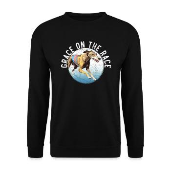 Greyhound Racing Dog Race Greyhound Race Propriétaire de lévrier - Sweat-shirt Unisexe - noir - Devant - Alina (178cm) & Michal (187cm)