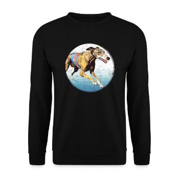 Greyhound Racing Dog Race Greyhound Race Propriétaire de lévrier - Sweat-shirt Unisexe - noir - Devant - Alina (178cm) & Michal (187cm)