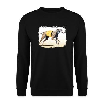 Greyhound Racing Dog Race Greyhound Race Propriétaire de lévrier - Sweat-shirt Unisexe - noir - Devant - Alina (178cm) & Michal (187cm)