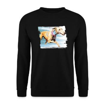 Greyhound Racing Dog Race Greyhound Race Propriétaire de lévrier - Sweat-shirt Unisexe - noir - Devant - Alina (178cm) & Michal (187cm)