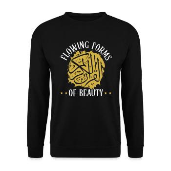 Calligraphie arabe Calligraphie écriture lettrage - Sweat-shirt Unisexe - noir - Devant - Alina (178cm) & Michal (187cm)