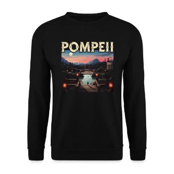 Pompeji Geschichte Reisen Ich liebe das Römische Reich - Unisex Pullover - Schwarz - Vorne - Alina (178cm) & Michal (187cm)
