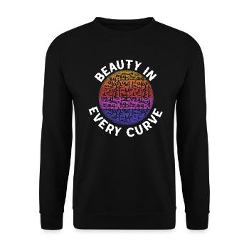 Calligraphie arabe Calligraphie écriture lettrage - Sweat-shirt Unisexe - noir - Devant - Alina (178cm) & Michal (187cm)