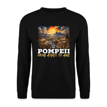 Pompeji Geschichte Reisen Ich liebe das Römische Reich - Unisex Pullover - Schwarz - Vorne - Alina (178cm) & Michal (187cm)