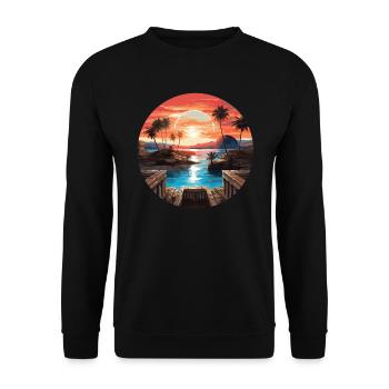 Pompeji Geschichte Reisen Ich liebe das Römische Reich - Unisex Pullover - Schwarz - Vorne - Alina (178cm) & Michal (187cm)