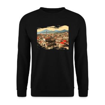Pompeji Geschichte Reisen Ich liebe das Römische Reich - Unisex Pullover - Schwarz - Vorne - Alina (178cm) & Michal (187cm)