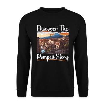 Pompeji Geschichte Reisen Ich liebe das Römische Reich - Unisex Pullover - Schwarz - Vorne - Alina (178cm) & Michal (187cm)