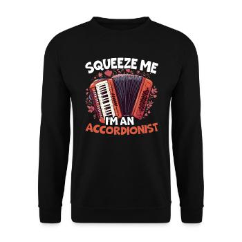 Accordéoniste Instrument de musique Accordéoniste - Sweat-shirt Unisexe - noir - Devant - Alina (178cm) & Michal (187cm)