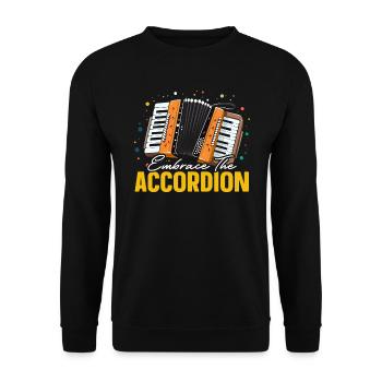Accordéoniste Instrument de musique Accordéoniste - Sweat-shirt Unisexe - noir - Devant - Alina (178cm) & Michal (187cm)