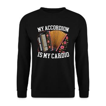 Accordéoniste Instrument de musique Accordéoniste - Sweat-shirt Unisexe - noir - Devant - Alina (178cm) & Michal (187cm)